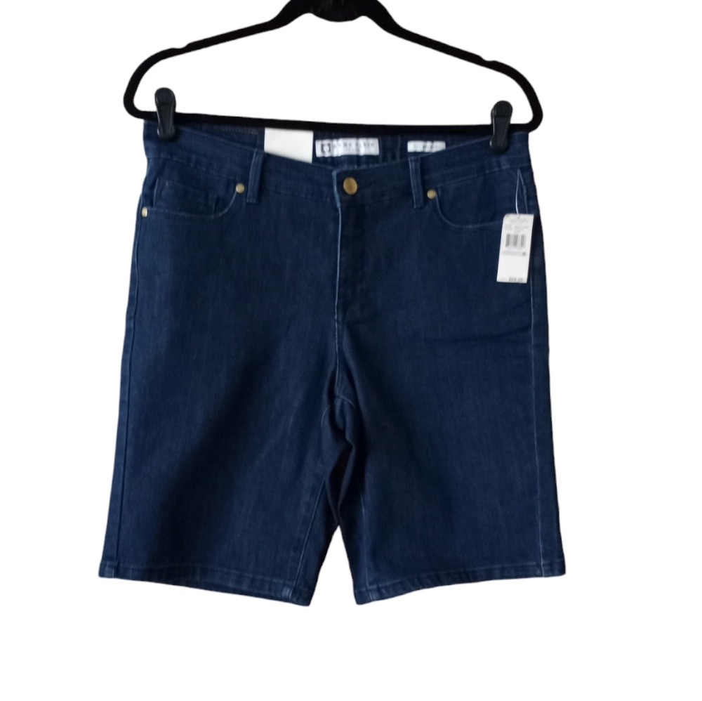 Vintage Anne Klein Jeans The Bermuda Denim Shorts Atlantic Wash Cotton Blend 6
